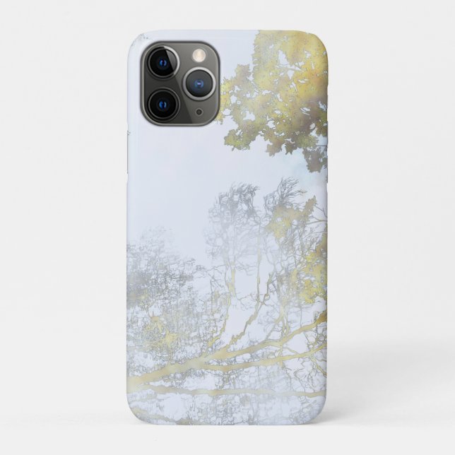 Coques Case-Mate iPhone Lueur dorée à larges feuilles (Dos)