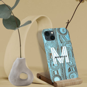 Case-Mate iPhone Case Lumière Bleu Funky Retro Gold Parties scintillant 