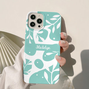 Coque Case-Mate iPhone Lumière Botanique Bleue Florale Personnalisée
