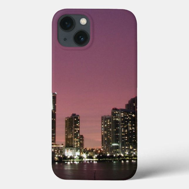 Coques Case-Mate iPhone Lumière de coucher du soleil au-dessus de Miami (Verso)