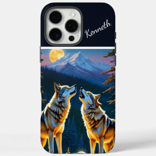 Coque iPhone 16 Pro Max Lumière de Pleine lune sur Wolf