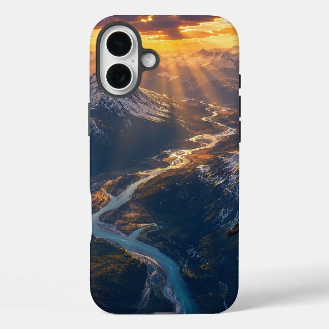 Coques Case-Mate iPhone Lumière dorée sur la rivière alpine001 (Verso)