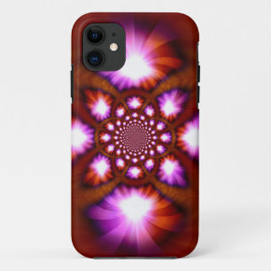 Coque iPhone 11 Lumière fractale Abstraite