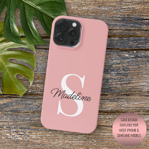 Coque Case-Mate iPhone Lumière personnalisée Rose Pêche Foncé Rose Clair