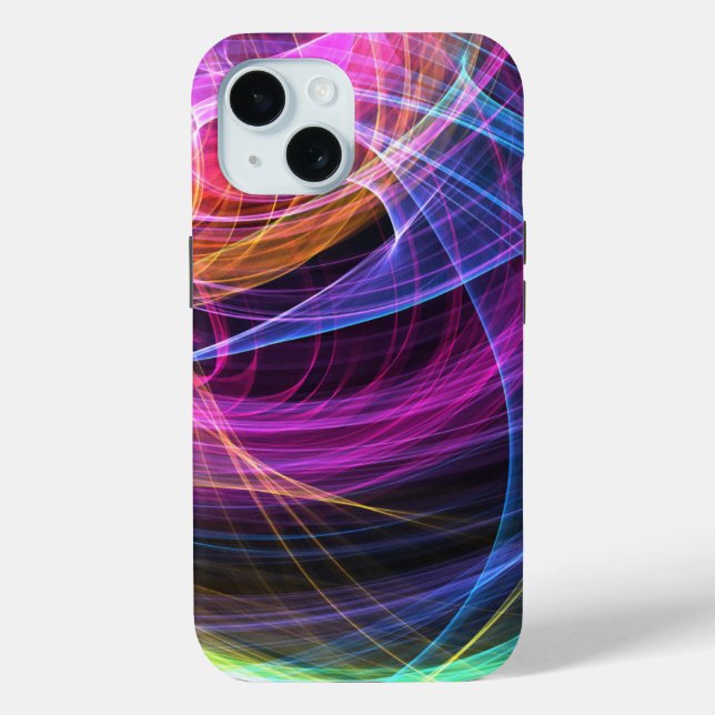 Coques Case-Mate iPhone Lumière tourbillonnante arc-en-ciel abstrait (Verso)