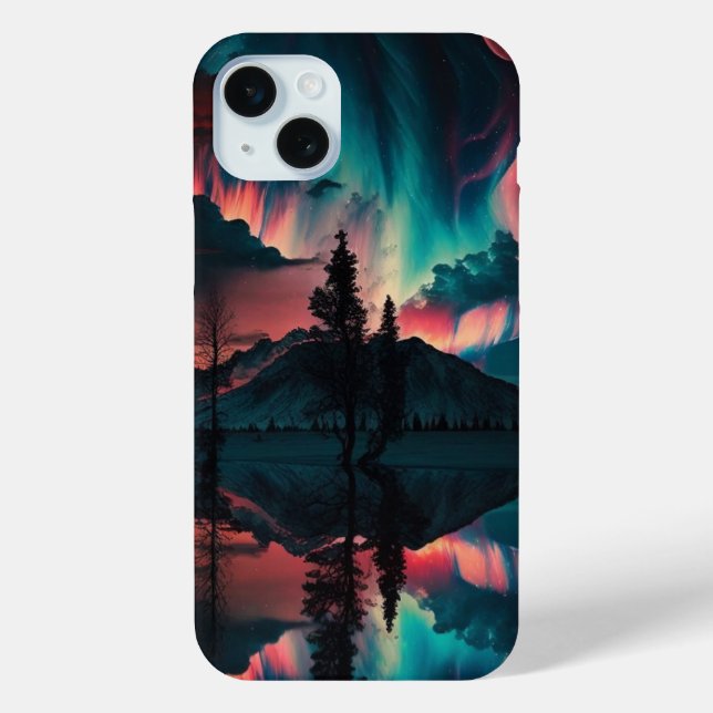 Coques Case-Mate iPhone Lumières boréales néon (Verso)