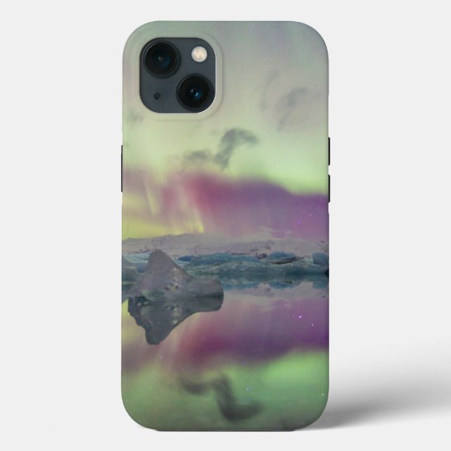 Coques Case-Mate iPhone Lumières d'Aurora reflétant le lagon | Islande (Verso)