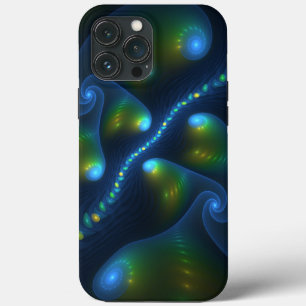 Case-Mate iPhone Case Lumières de l'Imaginaire Abstrait Bleu Vert Jaune 