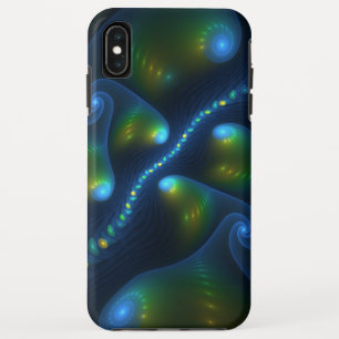 Case-Mate iPhone Case Lumières de l'Imaginaire Abstrait Bleu Vert Jaune