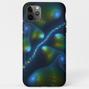 Case-Mate iPhone Case Lumières de l'Imaginaire Abstrait Bleu Vert Jaune 