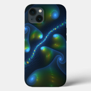 Case-Mate iPhone Case Lumières de l'Imaginaire Abstrait Bleu Vert Jaune