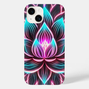 Coque Case-Mate iPhone Lumières de néon Lotus Fleur Éveil Reiki Magie