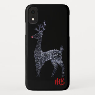Case-Mate iPhone Case Lumières de Noël Monogramme Reindeer   Vacances