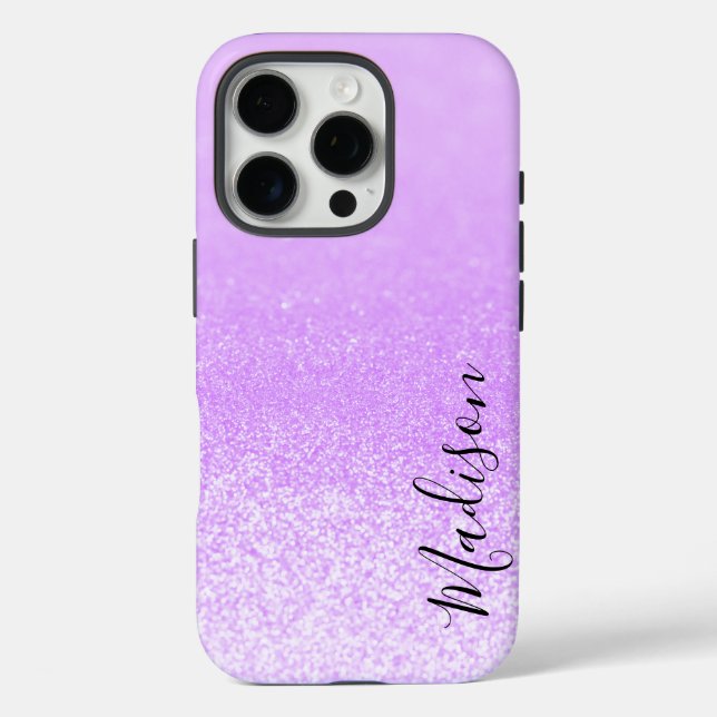 Coques Case-Mate iPhone Lumières de Parties scintillant violettes personna (Verso)