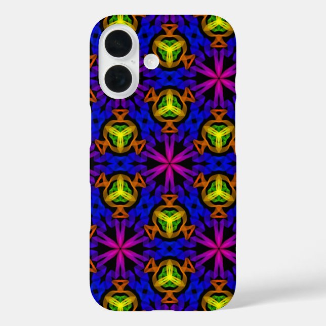 Coques Case-Mate iPhone Luminaire bleu violet Géométrique Noir Abstrait (Verso)