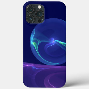 Case-Mate iPhone Case Lumineuse Bleu Violet Rêve Abstrait Fractal Art