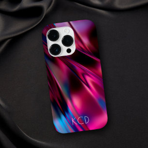 Coque Case-Mate iPhone Lumineuse en métal liquide rose monochrome avec no