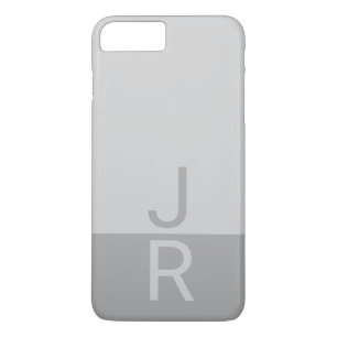 Case-Mate iPhone Case Lumineuses Gris & Gris Initiales Modernes Monogram