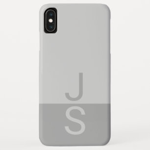 Case-Mate iPhone Case Lumineuses Gris & Gris Initiales Modernes Monogram