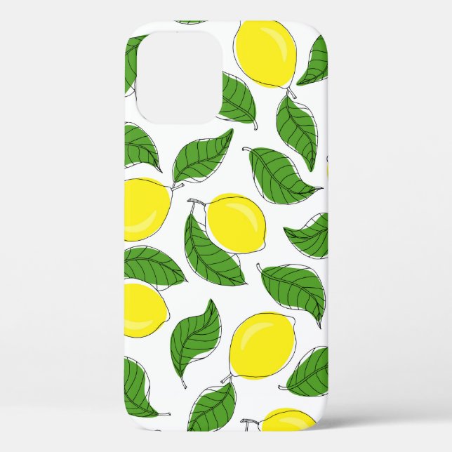 Coques Case-Mate iPhone Lumineux citrons vert Feuille Motif (Verso)