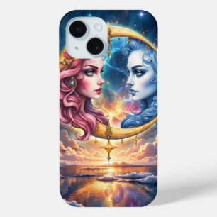 Coque Case-Mate iPhone Lune de l'Équilibre Éternel – Âmes de Feu et d'Eau