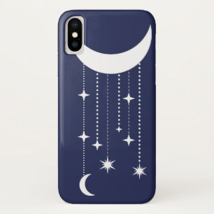 Case-Mate iPhone Case Lune et étoiles violet nuit perles ciel