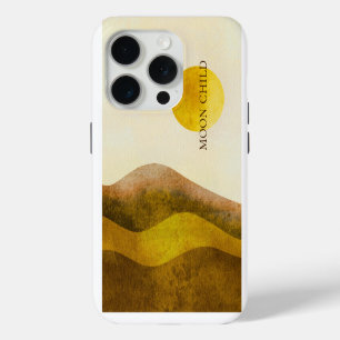 Coque Case-Mate iPhone Lune jaune sur terre jaune, enfant de la lune