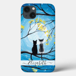 Case-Mate iPhone Case Lune lunaire avec chats Ajouter un nom