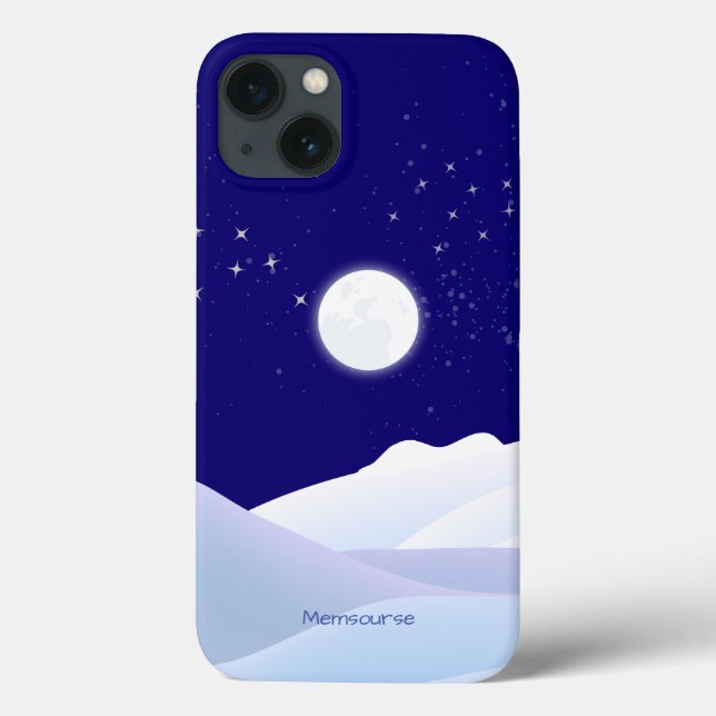 Coques Case-Mate iPhone Lune Twinkstar Snown Paysage moderne (Verso)