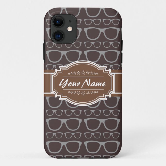 Coques Case-Mate iPhone Lunettes de café Nerd Hipster Personnalisées (Dos)