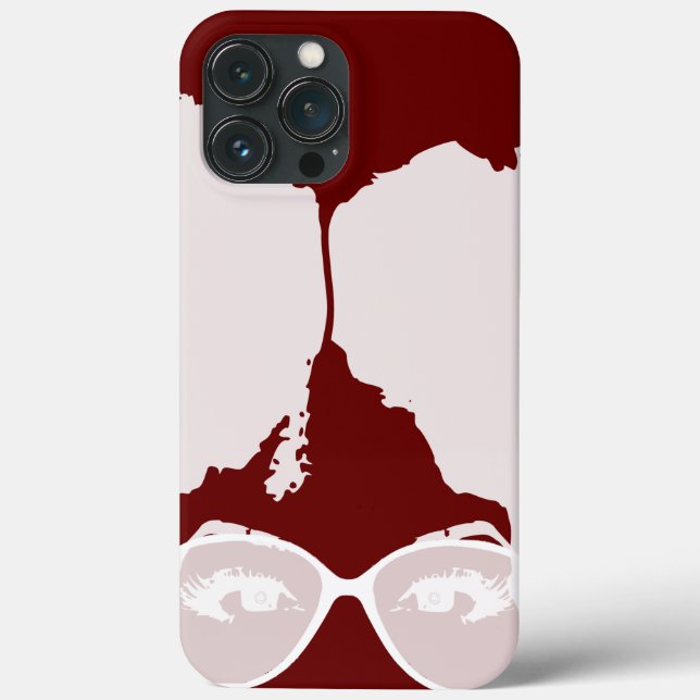 Coques Case-Mate iPhone Lunettes de soleil blanc Afro Girl rouge (Verso)