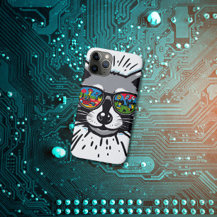 Case-Mate iPhone Case Lunettes de soleil cool Raccoon Design d'art color