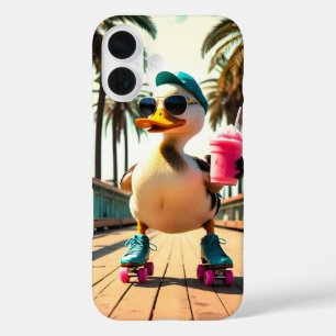 Coque Pour iPhone 16 Lunettes de soleil pour chien rétro Plage au couch