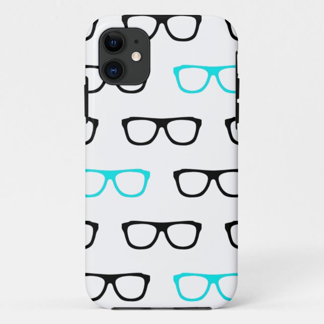 Coques Case-Mate iPhone lunettes geek bleu (Dos)