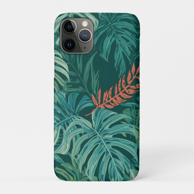 Coques Case-Mate iPhone Lush Emerald Jungle Print (Dos)