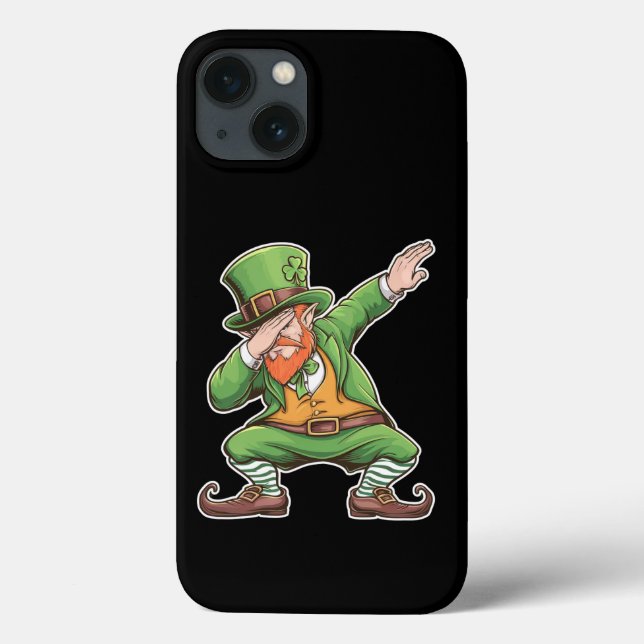 Coques Case-Mate iPhone Lutin vert faisant le dab pour la Saint-Patrick (Verso)