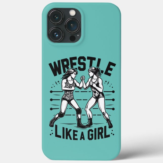 Coques Case-Mate iPhone Lutte Comme Une Fille, Femme De Combat, Pouvoir Fé (Verso)