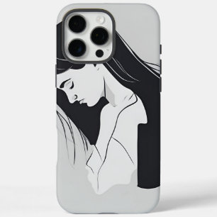 Coque iPhone 16 Pro Max Luttes silencieuses : Triste fille - iPhone / coqu