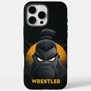 Coque iPhone 16 Pro Max Lutteur Sumo en colère Noir