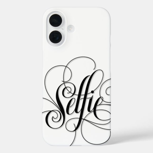 Coques Case-Mate iPhone Luxe calligraphie "Selfie" Lettres Élégant (Verso)