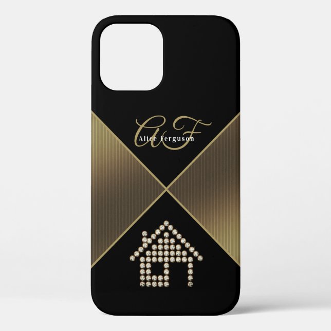 Coques Case-Mate iPhone Luxe Diamond Home | Incitants dorés (Verso)