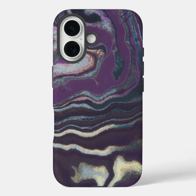 Coques Case-Mate iPhone Luxe Holographique Iridescente marbre perce iPhone (Verso)
