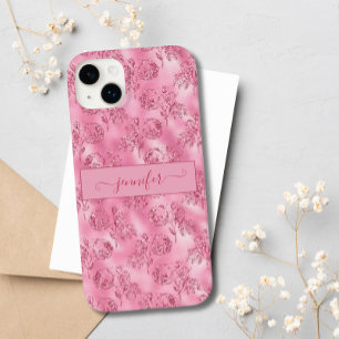 Coque Case-Mate iPhone Luxe moderne Parties scintillant rose pâle Rose ve