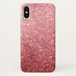 Coque iPhone X Luxe rouge élégant de parties scintillantes