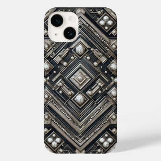Coque Case-Mate iPhone Luxury Diamond Cut Geometric Art Deco Pattern Gold