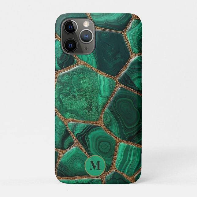 Coques Case-Mate iPhone Luxury Emerald Malachite Green Marble Abstract (Dos)