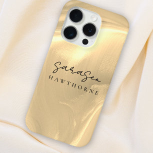 Coque Case-Mate iPhone Luxury Gold Opal Élégant Nom de script