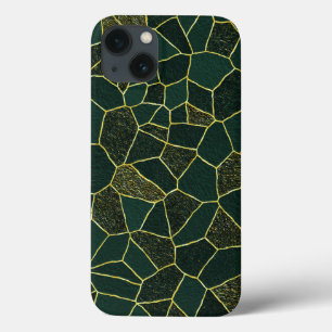 Case-Mate iPhone Case Luxury Green Gold Abstrait Chic Textured Motif