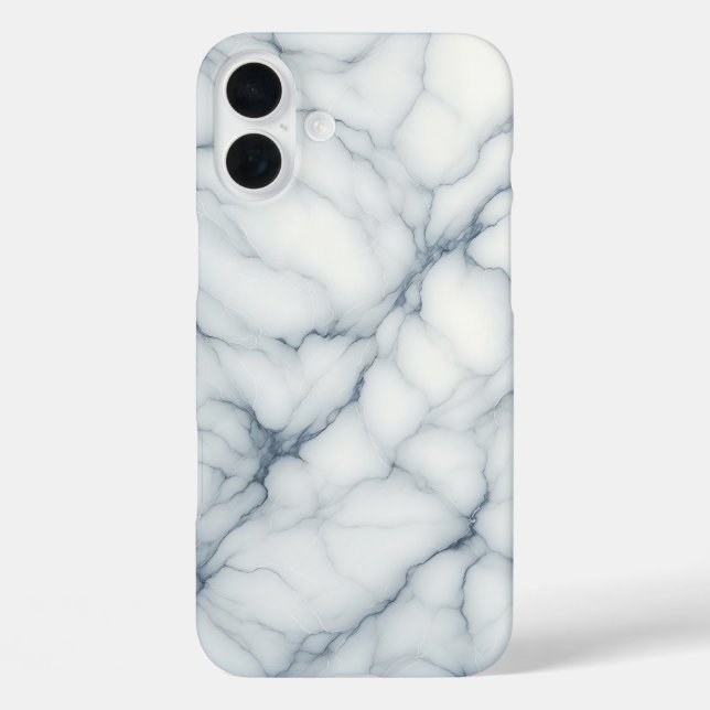 Coques Case-Mate iPhone Luxury White Marble Case - Elegant Blue & Grey  (Verso)
