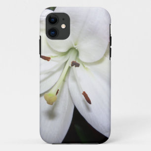 Coque iPhone 11 Lys blancs près